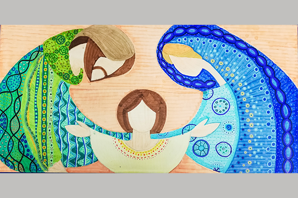 Hannah C. Christmas Art Story holy family