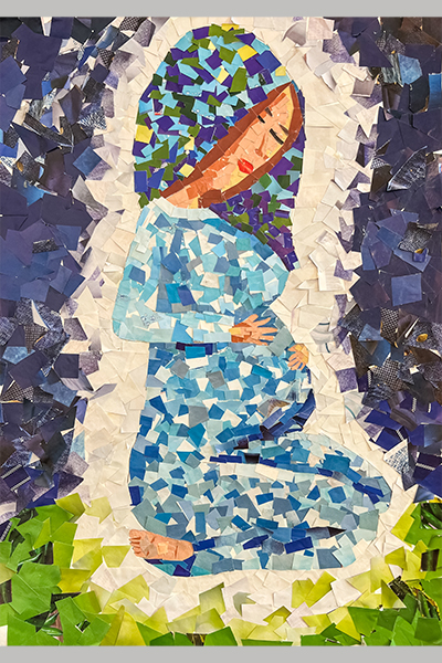 Rita E. Christmas Art Story Virgin Mary with child