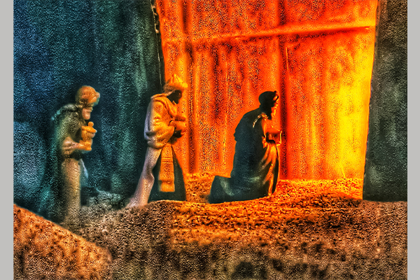William J. Christmas Art Story 3 kings bearing gifts