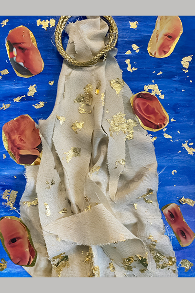 Paige O. Christmas Art Stor collage images with gold details