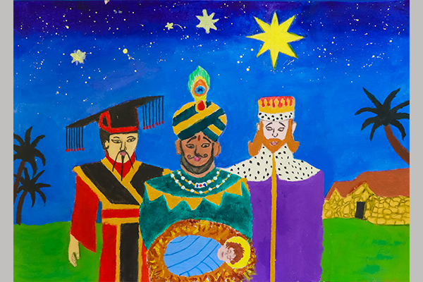 Vivian S. Christmas Art Story 3 wise men