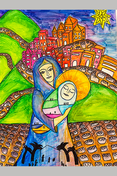Adelaide B. Christmas Art Story Mary and Baby Jesus