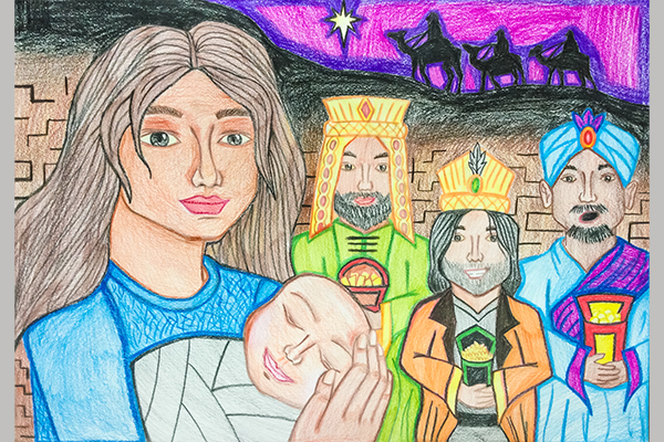 Lotus Y. Christmas Art Story Year 6