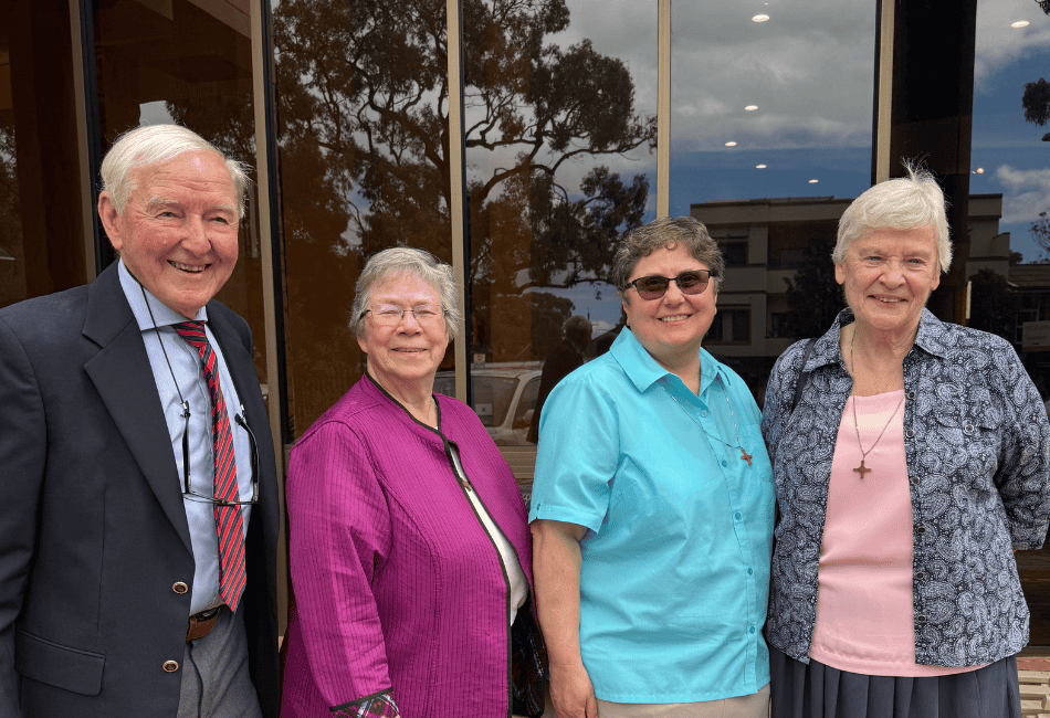 A photo showing members of The Sisters of St Joseph of Orange visiting Sydney Catholic Schools