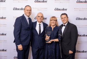 A photo of the Southern Cross Catholic College in Burwood with their award
