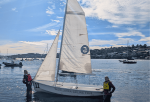 A photo of students from Our Lady of the Sacred Heart College (OLSH) Kensington preparing to sail as part of their marine studies course