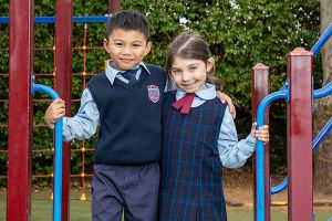 two students in playground