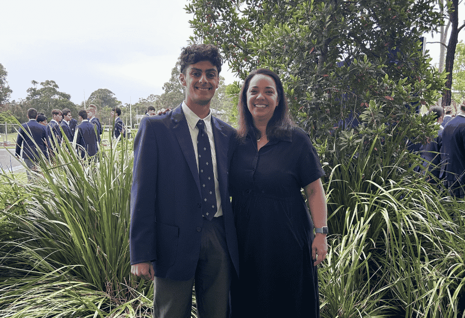 A photo of Hanna with his English Teacher Ms Megan Pritchard